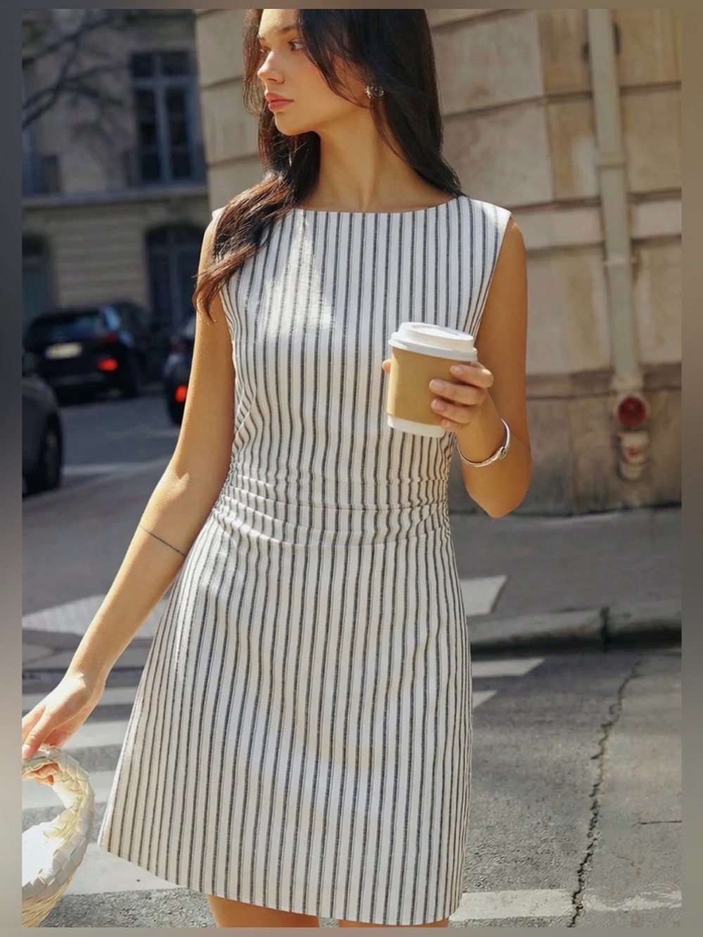 Commense Striped CottonMini Dress